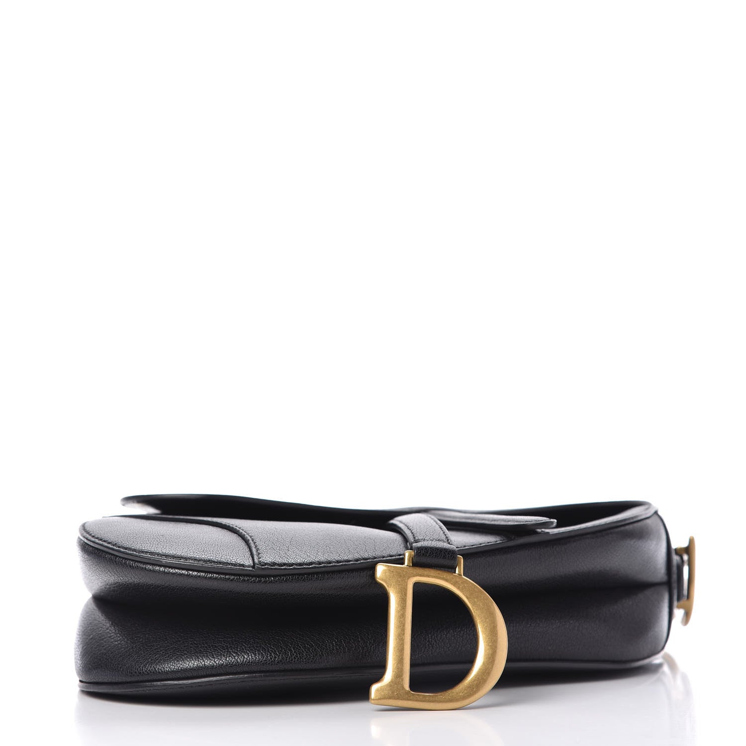 Christian Dior Shiny Goatskin Saddle Bag Black 4 of 11