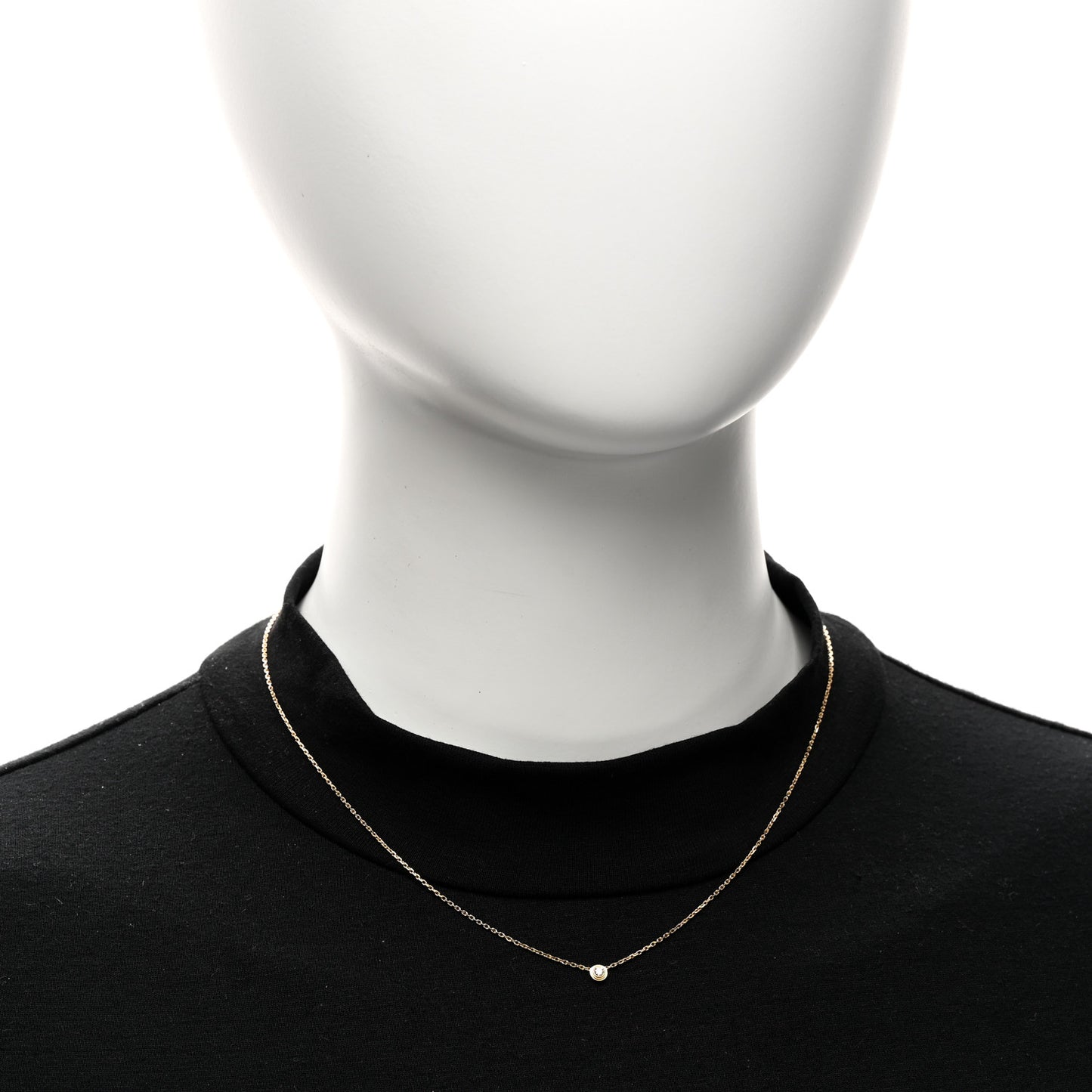 18K Yellow Gold Diamond XS D'Amour Pendant Necklace