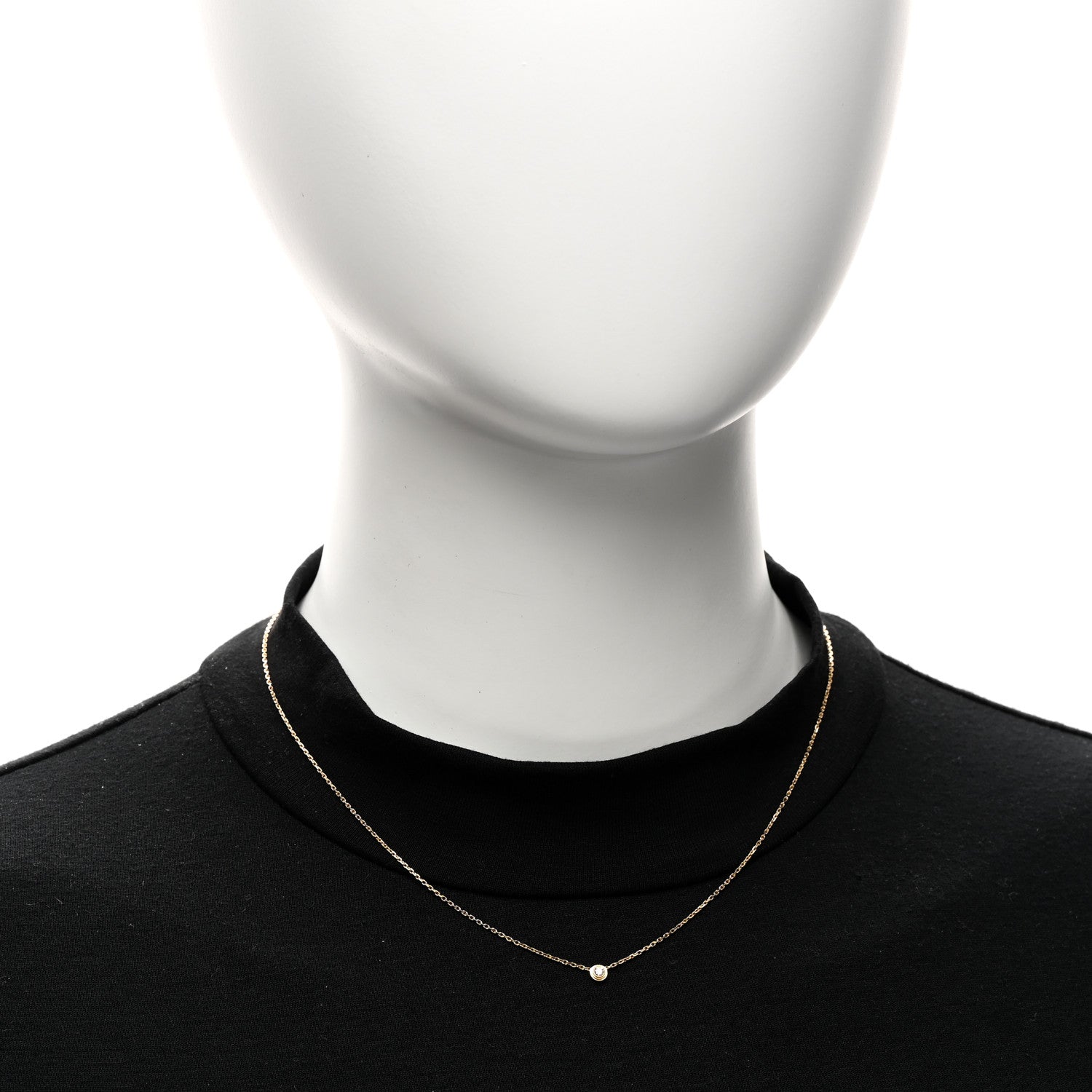 Cartier 18K Yellow Gold Diamond XS D'Amour Pendant Necklace 2 of 8