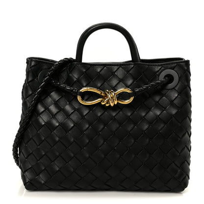 Bottega Veneta Nappa Intrecciato Small Andiamo Shoulder Bag Black 1 of 11
