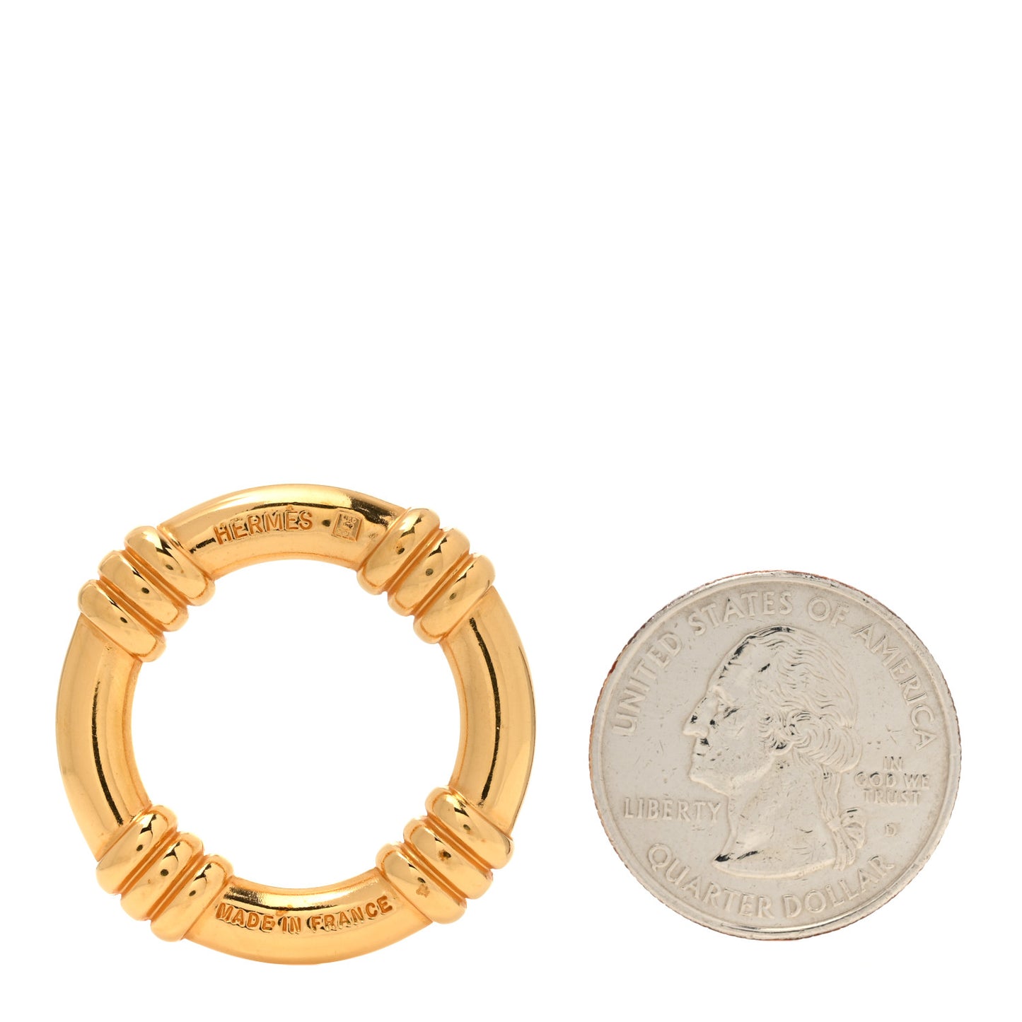 Permabrass Bouee Scarf Ring Gold