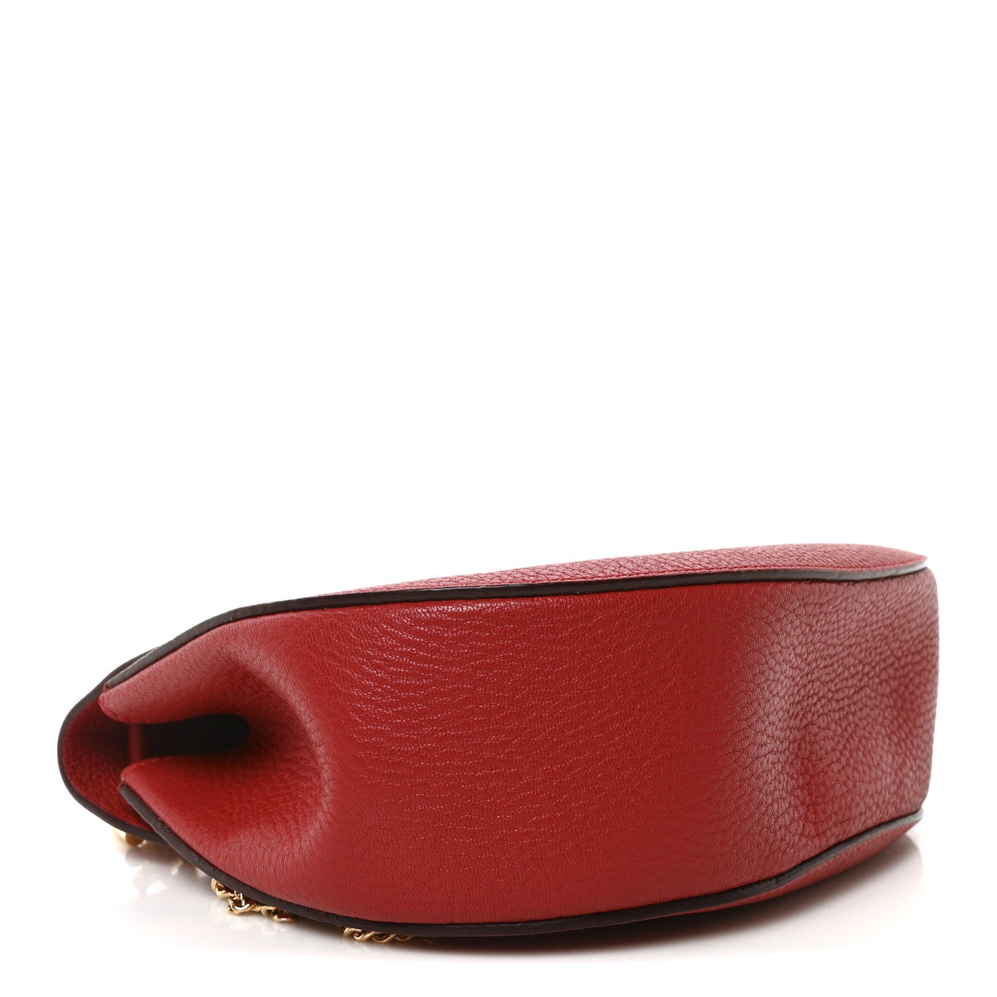 Grained Lambskin Drew Shoulder Bag Plaid Red