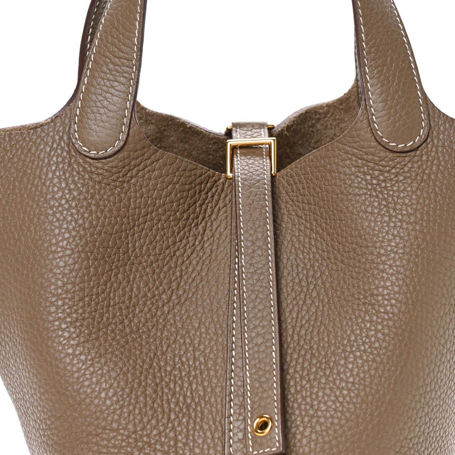 Hermes Taurillon Clemence Picotin Lock 18 PM Etoupe 8 of 13