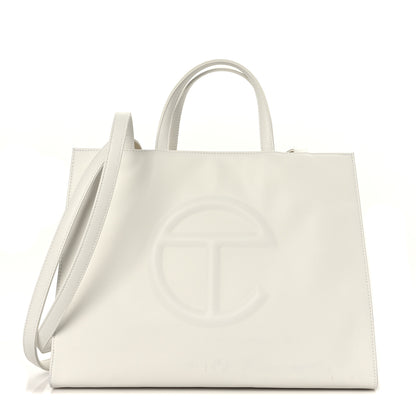 Telfar Vegan Leather Medium Shopping Bag White 1 of 9
