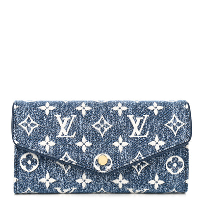 Louis Vuitton Monogram Jacquard Denim Sarah Wallet Bleu 1 of 7