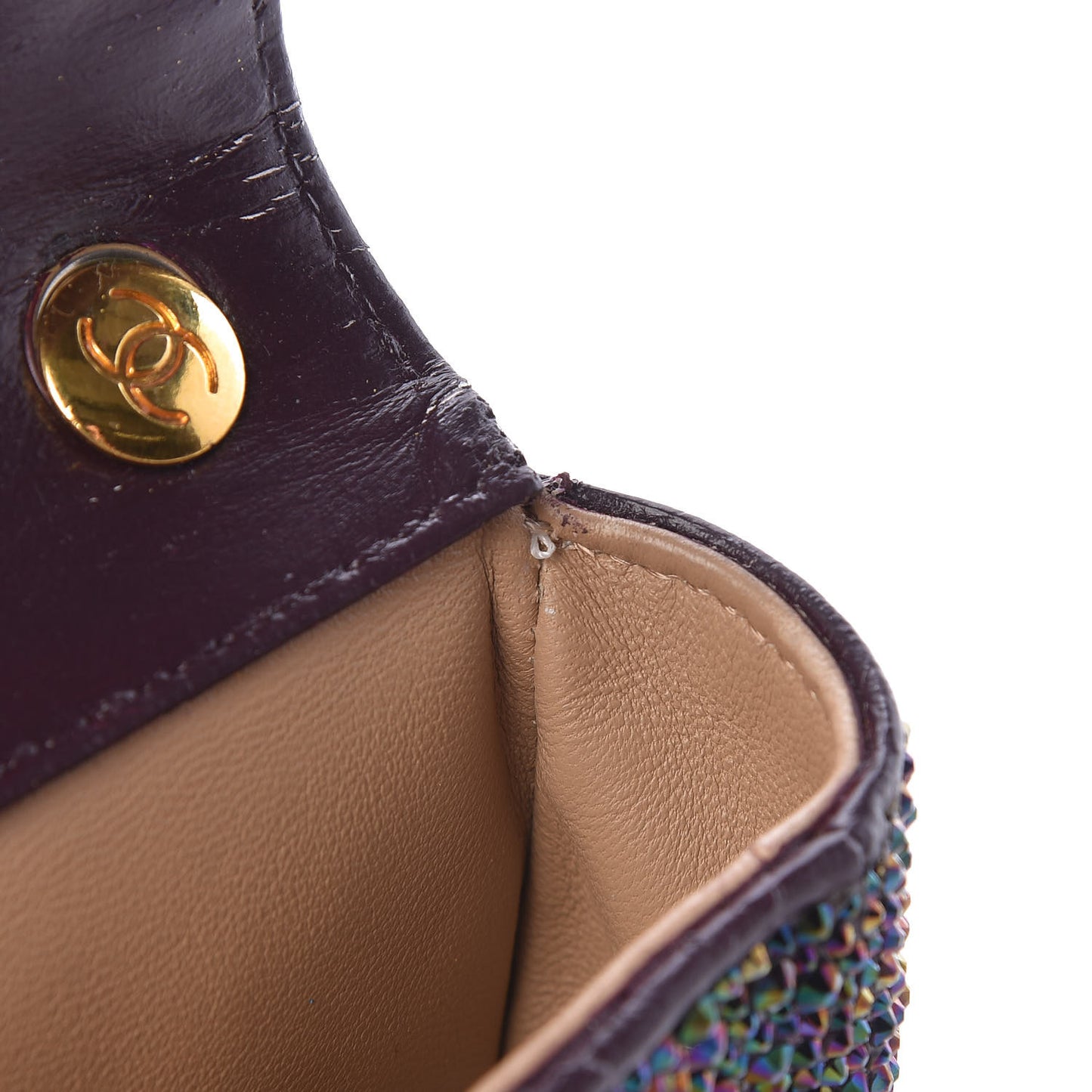 Strass Encrusted Mini Rectangular Flap Bag Multicolor