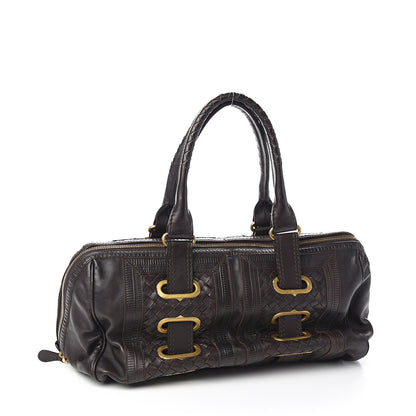 Bottega Veneta Nappa Intrecciato Accordion Satchel Moro 2 of 12