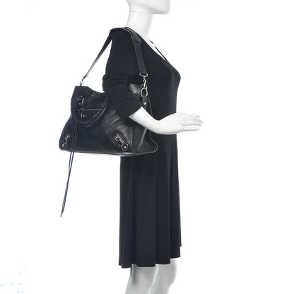 Balenciaga Chevre Silver Metallic Edge Hardware City Black 2 of 13