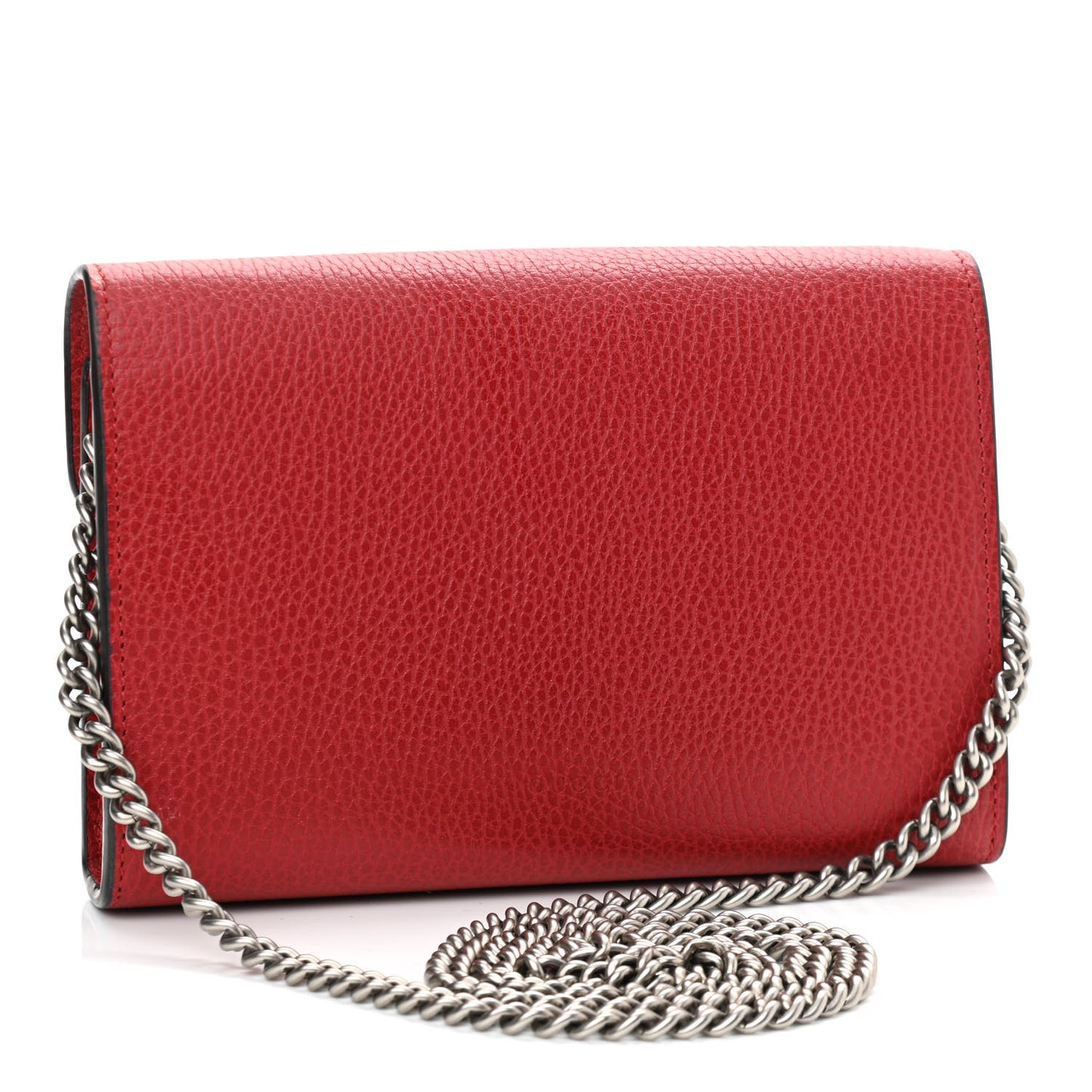 Calfskin Mini Dionysus Chain Wallet Hibiscus Red