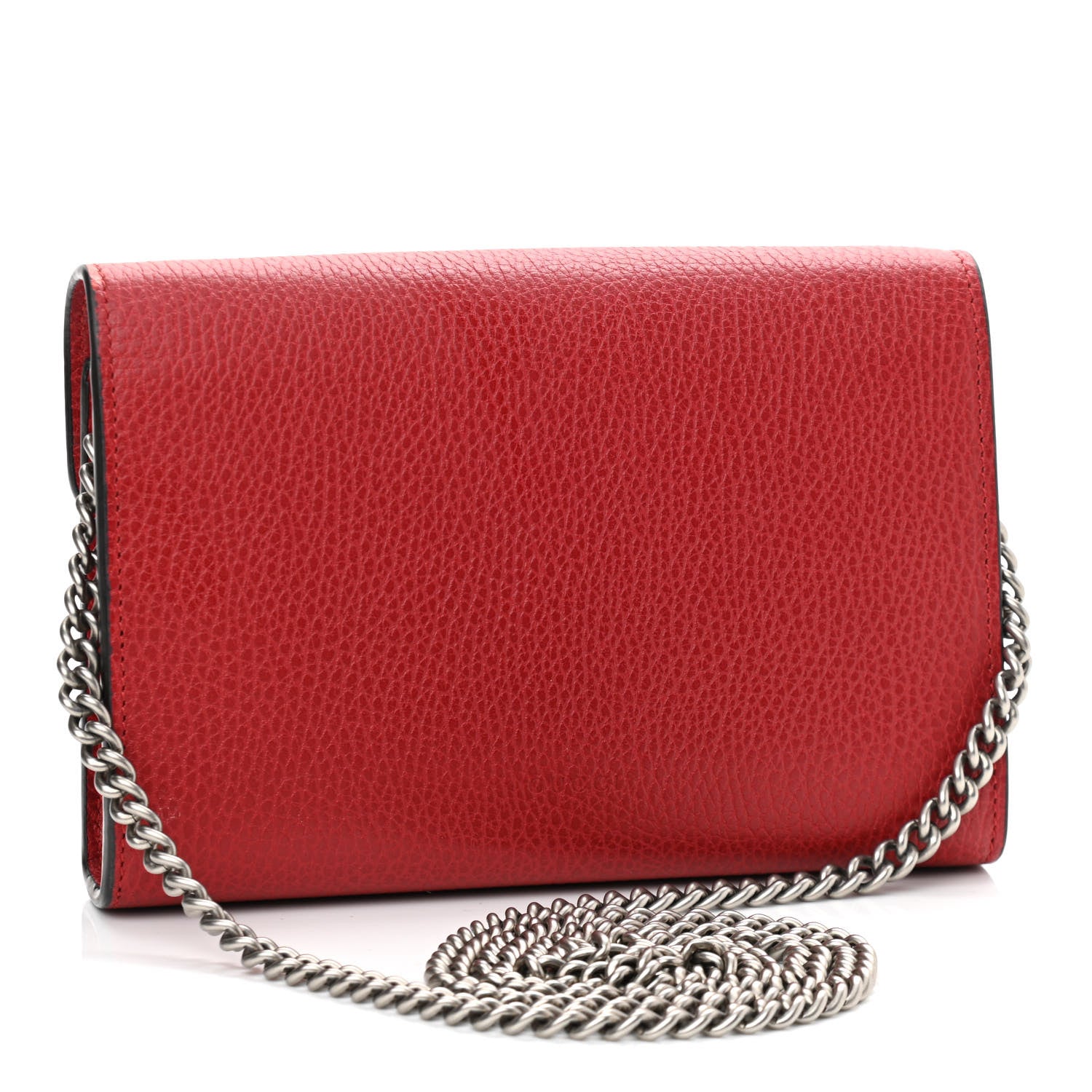 Gucci Calfskin Mini Dionysus Chain Wallet Hibiscus Red 3 of 11