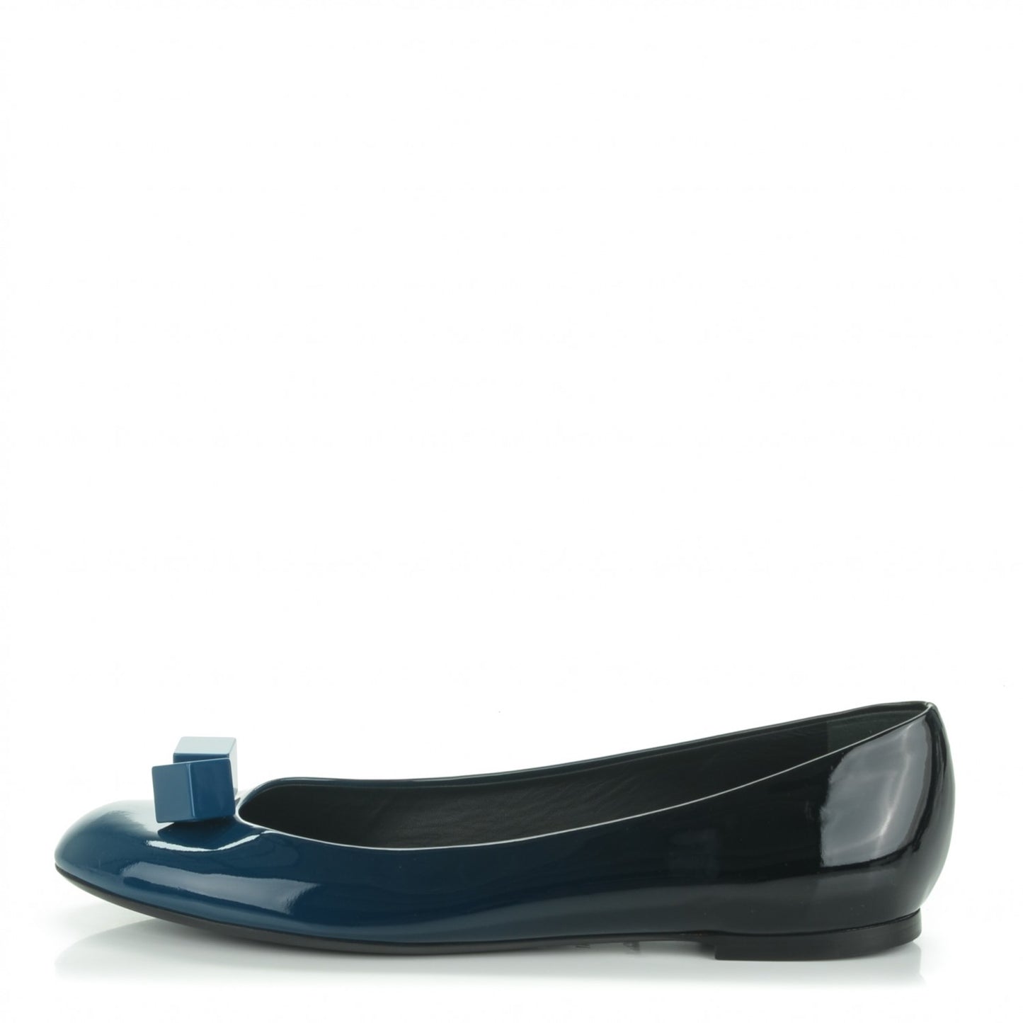 Patent Calfskin Gossip Ballerina Flats 41 Blue