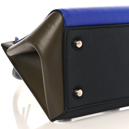 Celine Smooth Calfskin Medium Tri-Color Edge Shoulder Bag Indigo 8 of 9