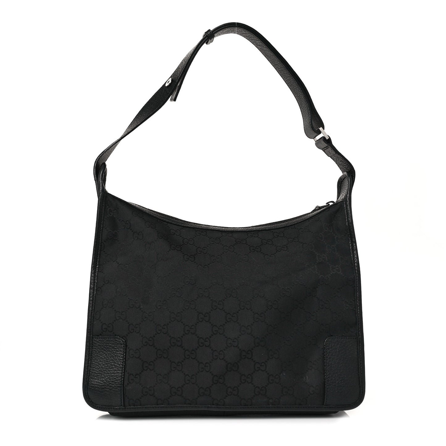 Nylon Monogram Shoulder Bag Black