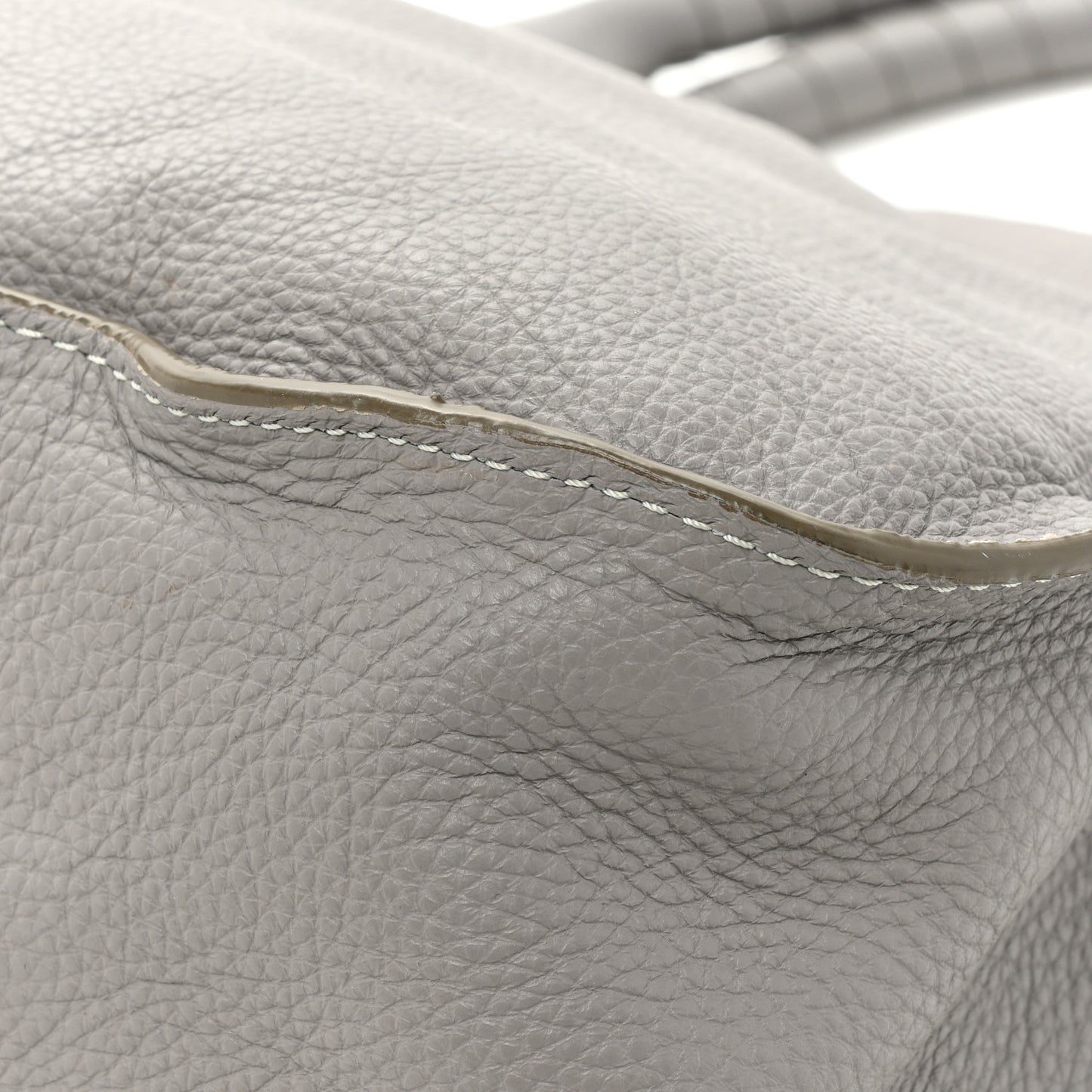 Calfskin Large Marcie Satchel Cashmere Grey