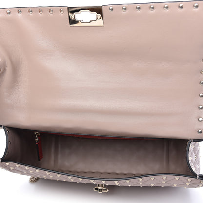 Valentino Garavani Nappa Large Rockstud Spike Shoulder Bag Poudre 5 of 9