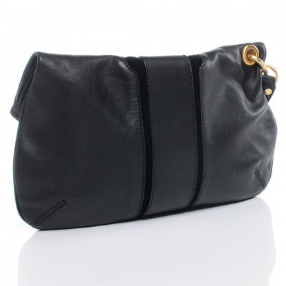 Jimmy Choo Leather Mave Foldover Clutch Black 3 of 7