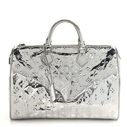 Louis Vuitton Monogram Miroir Speedy 35 Silver 1 of 10