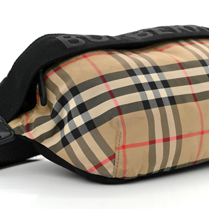 Burberry Nylon Vintage Check Sonny Bum Bag Archive Beige Black 8 of 10