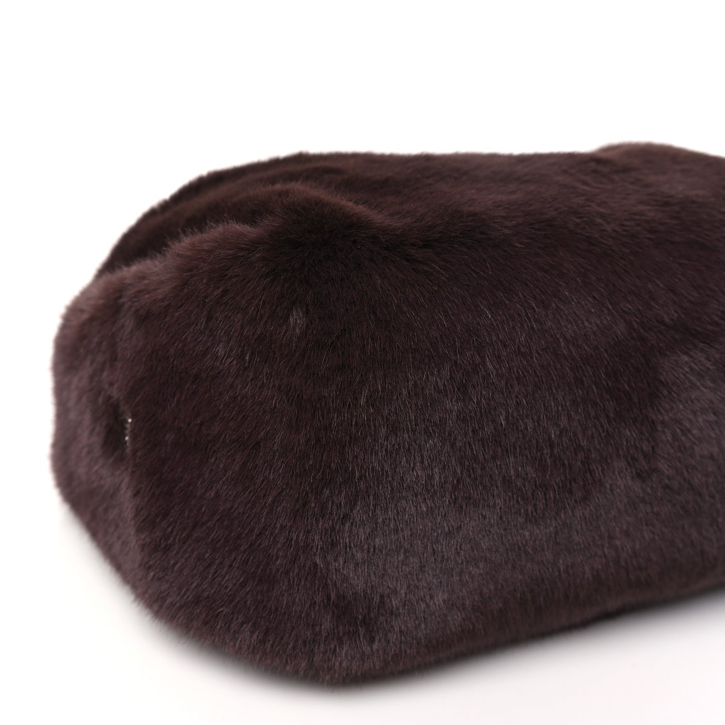 Faux Fur Small Scrunchie Bag Cola