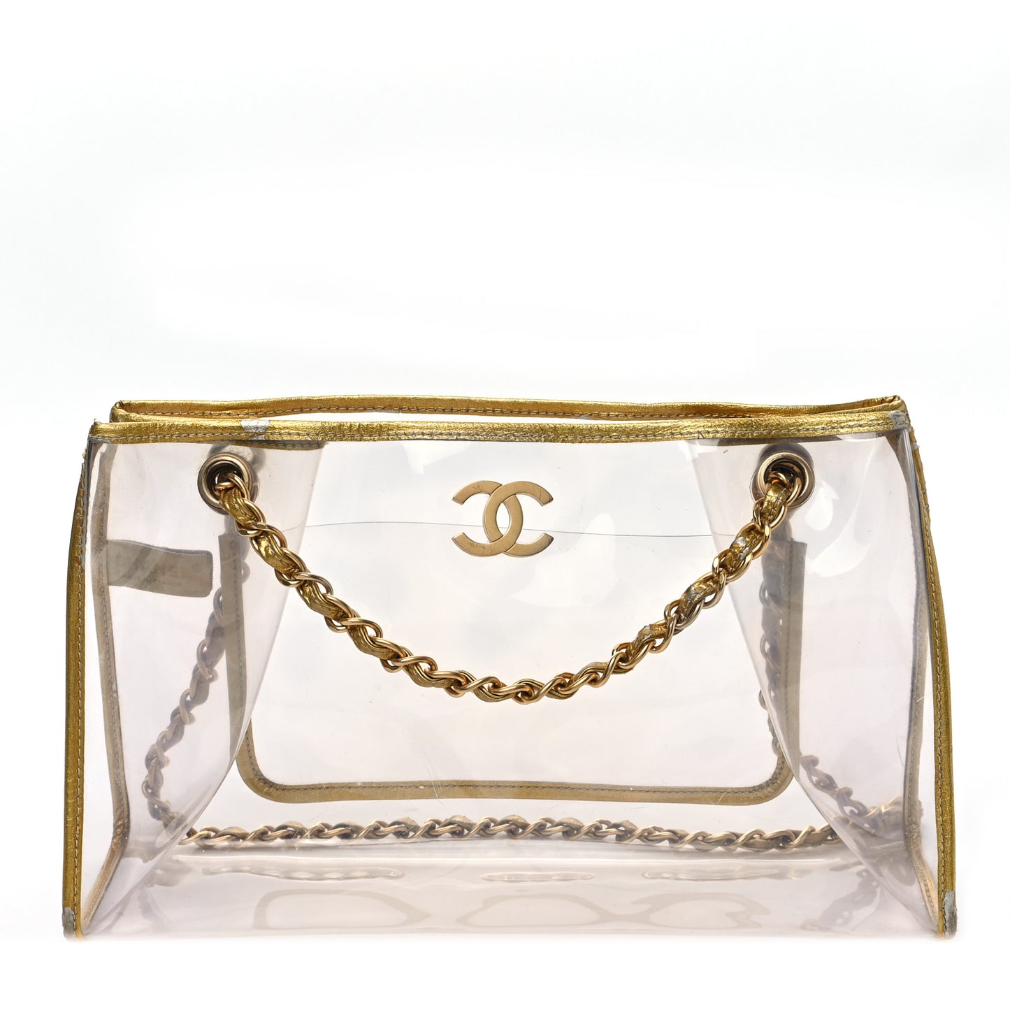 Vinyl Naked Tote Gold