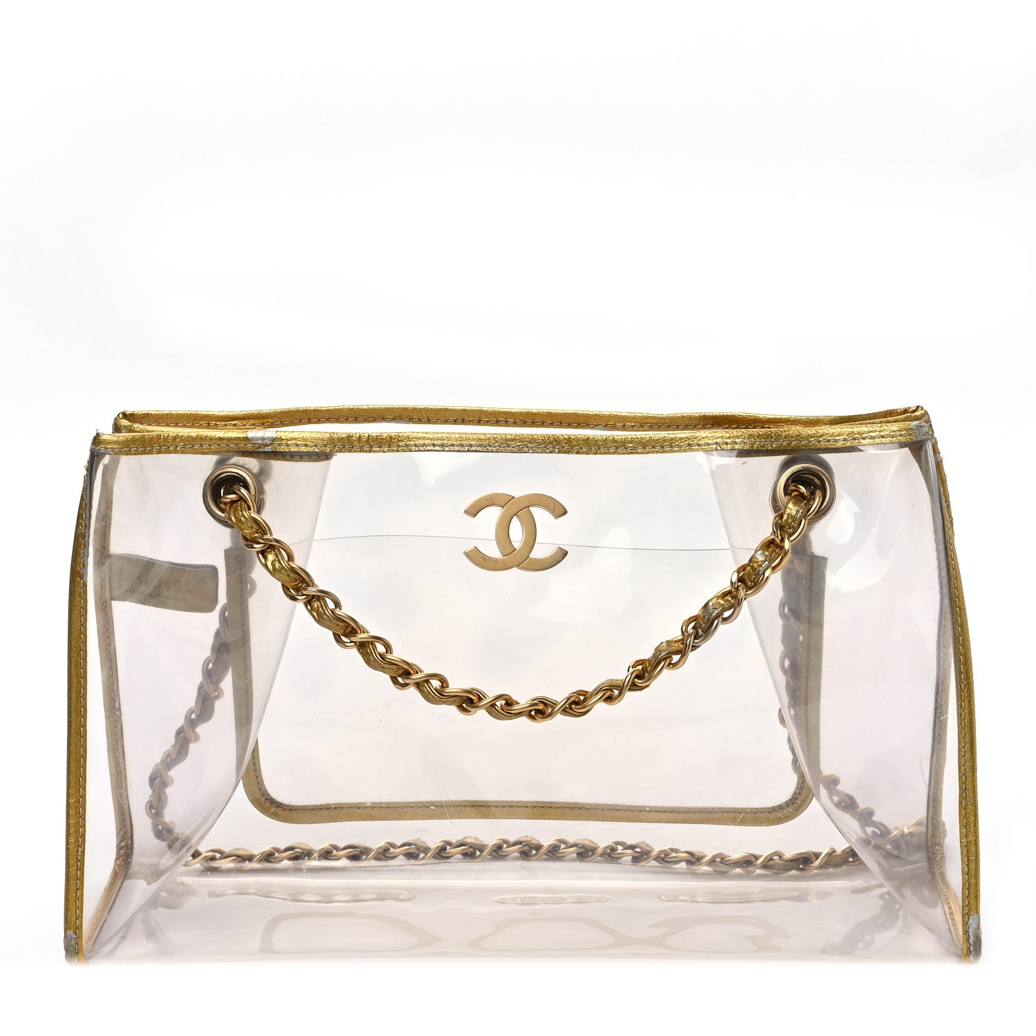 Chanel Vinyl Naked Tote Gold 1 of 11