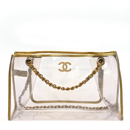 Chanel Vinyl Naked Tote Gold 1 of 11