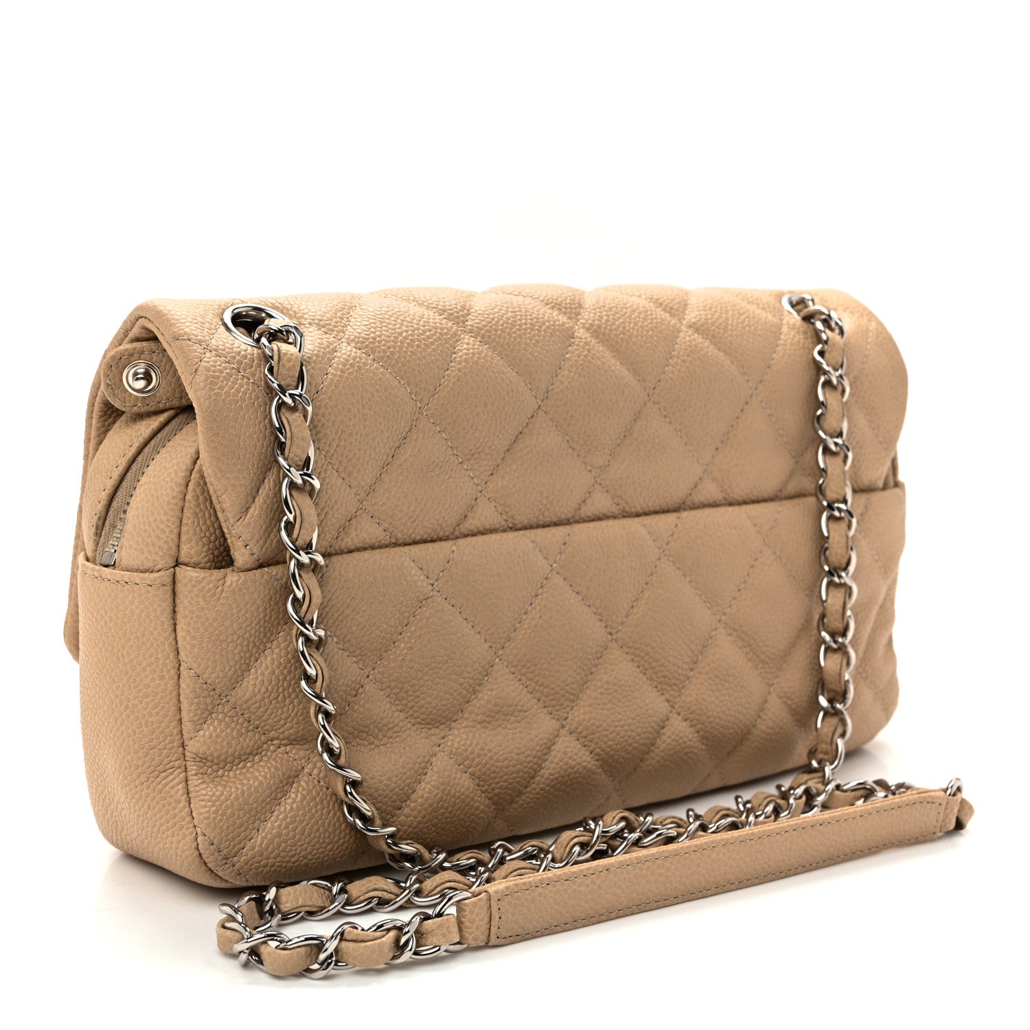 Chanel Caviar Quilted Medium Easy Flap Beige 3 of 10