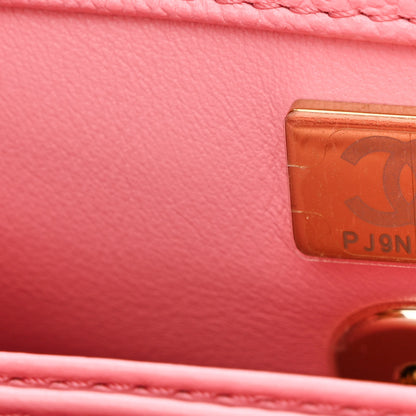 Chanel Caviar Quilted Mini Coco Chain Handle Flap Pink 7 of 11