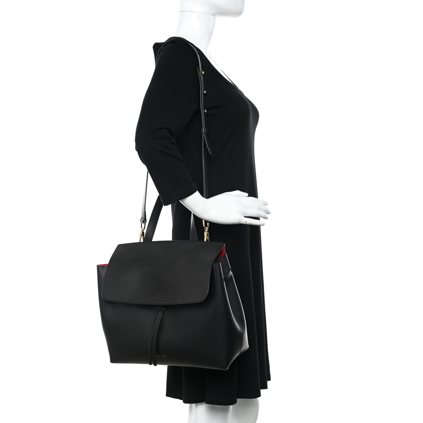 Calfskin Lady Bag Black Flamma