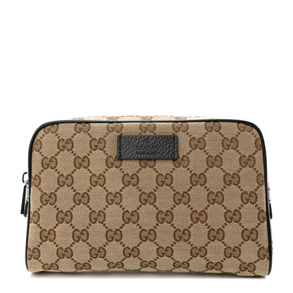 Gucci Monogram Dollar Calfskin Belt Bag Beige Ebony Testa di Moro Marrone Scuro 1 of 10