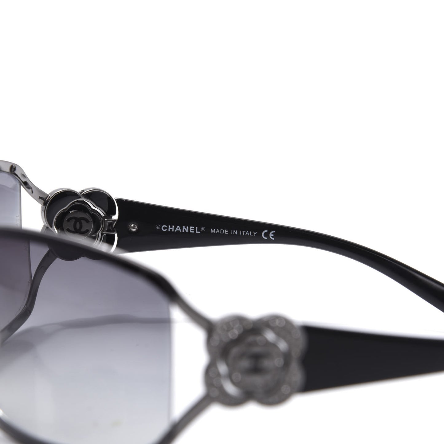 Swarovski Crystal Camellia CC Sunglasses 4164-B Black