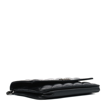 Chanel Caviar Quilted Boy Wallet On Chain WOC Black 3 of 8