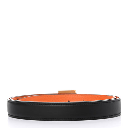 Hermes Swift Epsom 24mm Tresor Belt 95 Black Orange 2 of 4