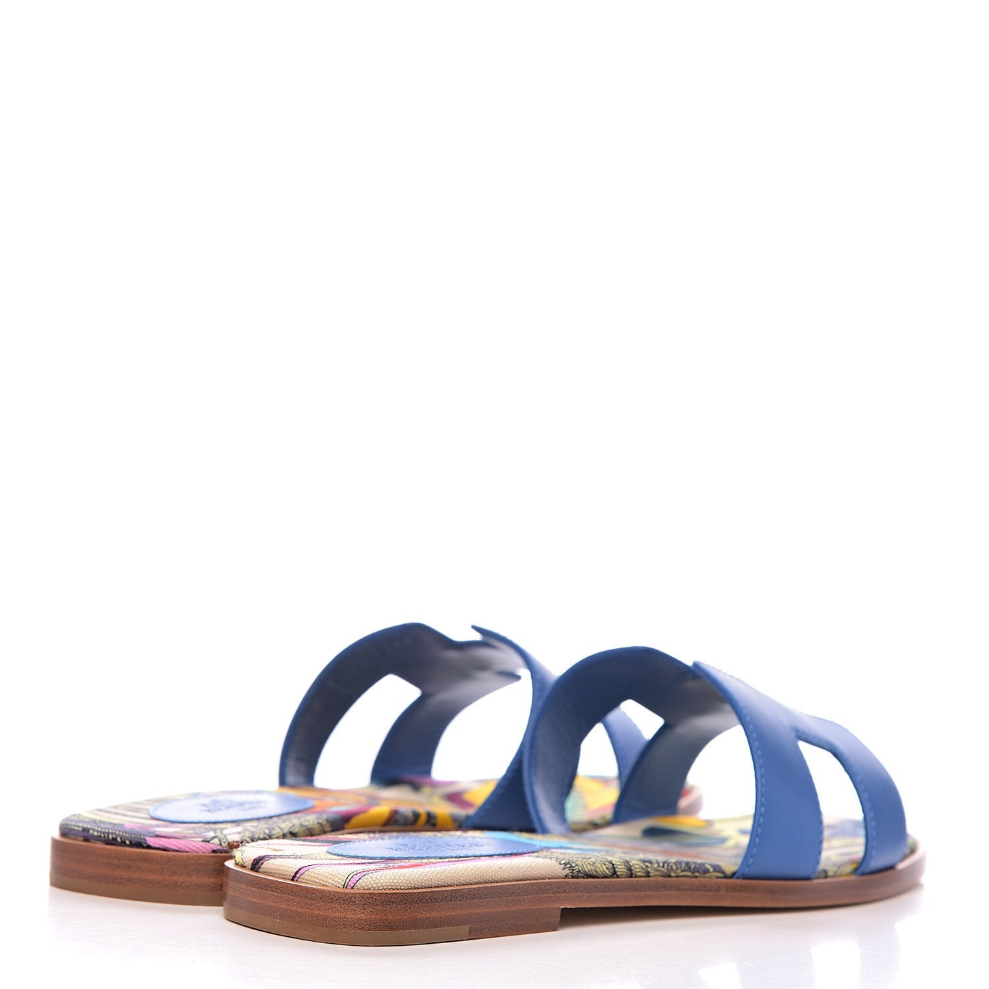 Calfskin Oran Sandals 37.5 Bleu Zanzibar