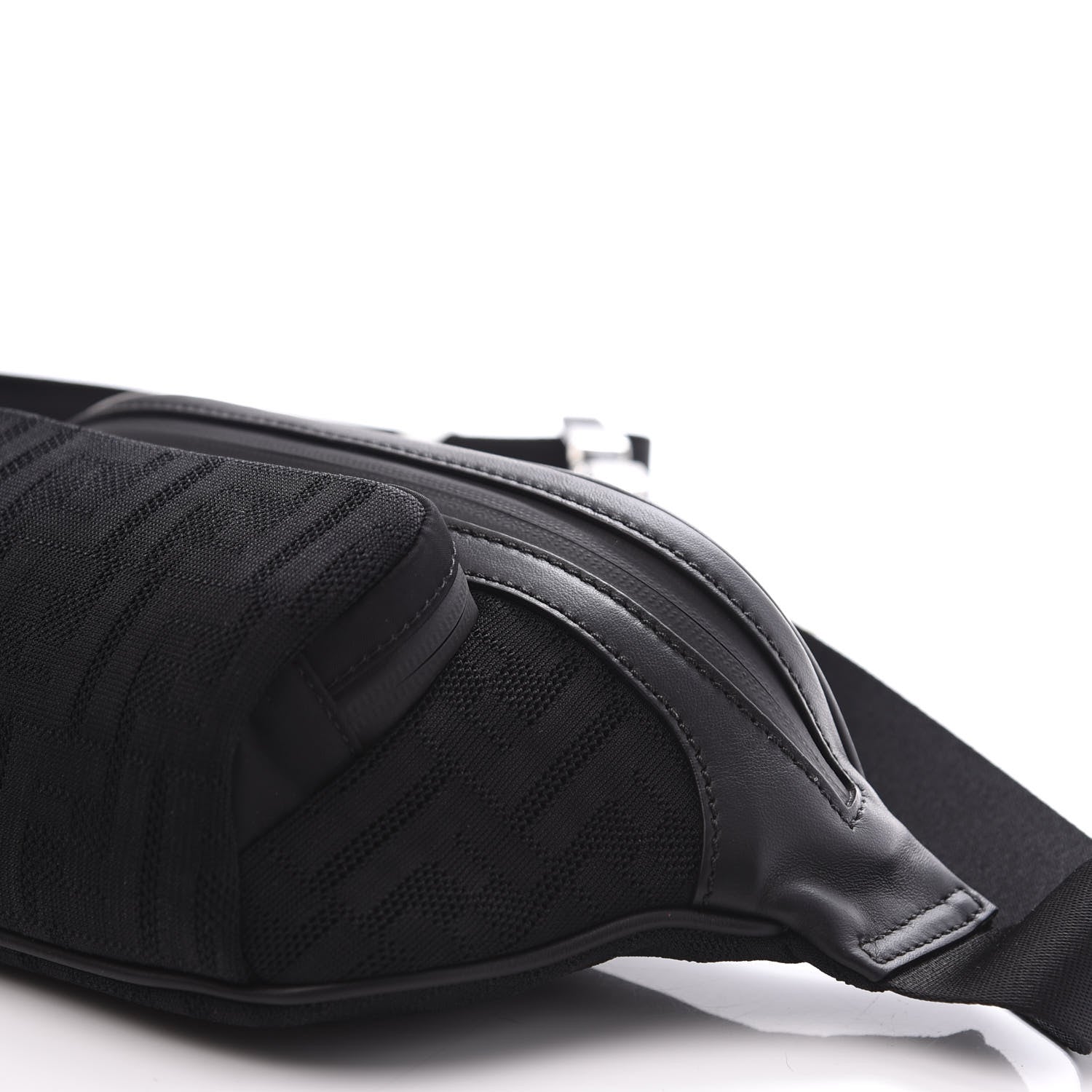 Fendi Neoprene Mesh Vitello Grace FF Pocket Belt Bag Black 10 of 10
