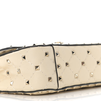 Valentino Garavani Nappa Small Rockstud Spike Shoulder Bag Light Ivory 9 of 10