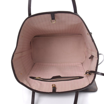 Louis Vuitton Damier Ebene Neo Neverfull MM Rose Ballerine 5 of 15