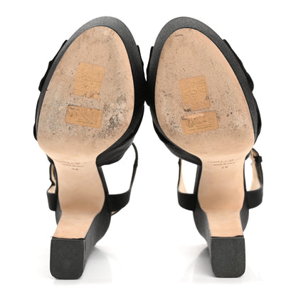 Jimmy Choo Satin Heloise 120 Sandals 38 Black 6 of 9