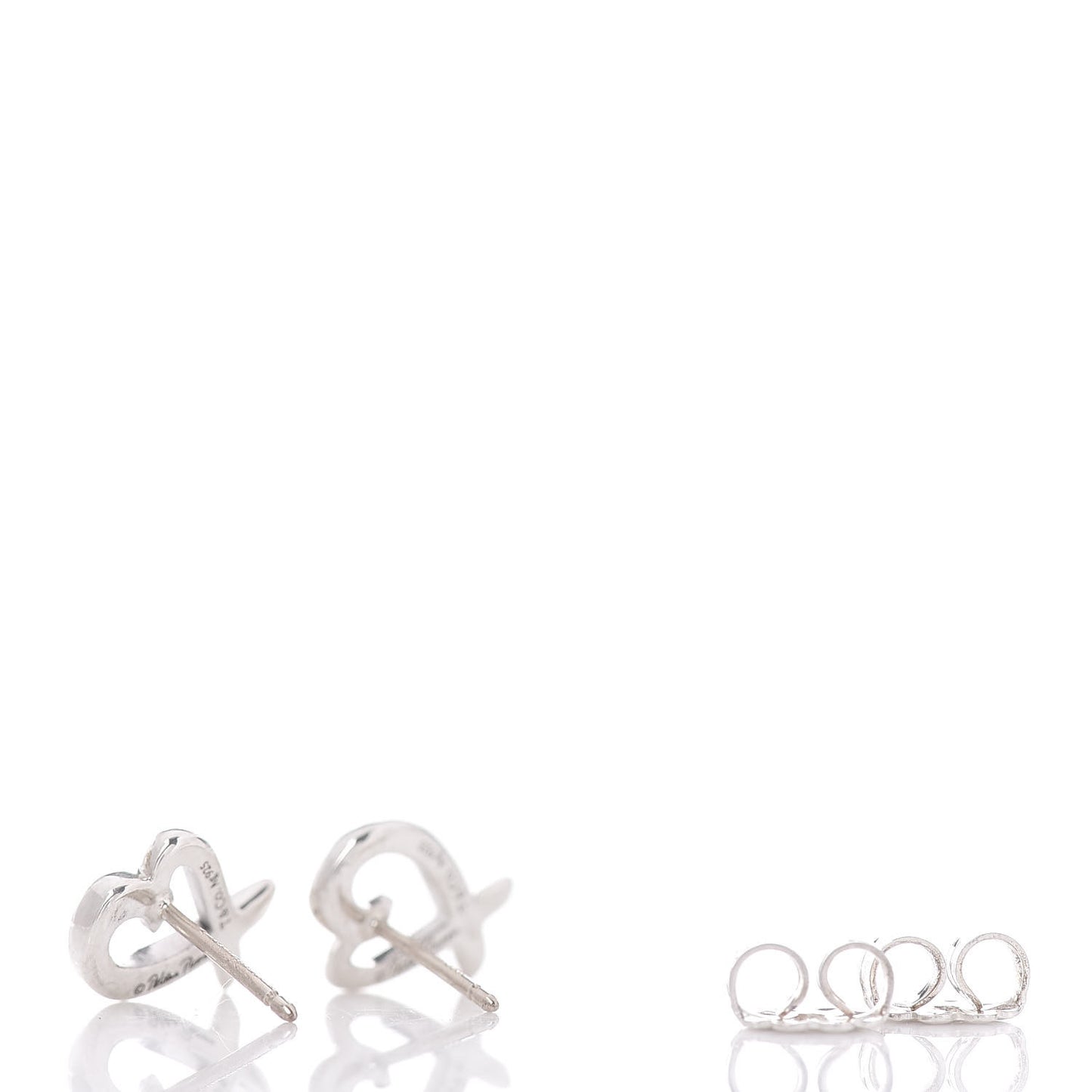 Sterling Silver Mini Paloma Picasso Loving Heart Earrings