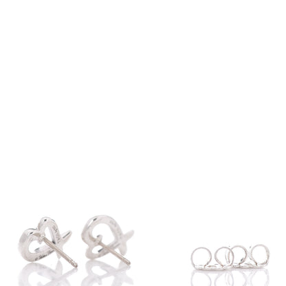 Tiffany Sterling Silver Mini Paloma Picasso Loving Heart Earrings 3 of 4