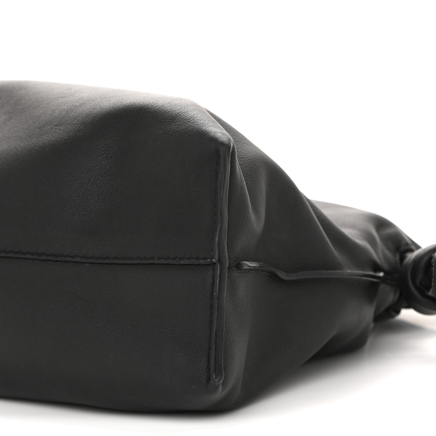 Nappa Medium Flamenco Knot Bag Black