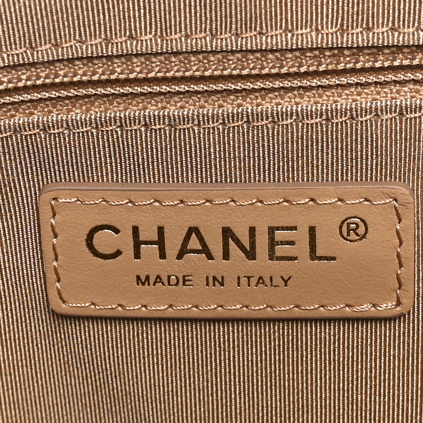 Caviar Quilted Rolled Up Tote Beige