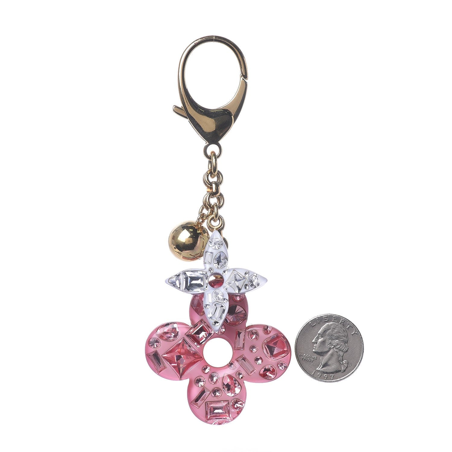 Louis Vuitton Resin Strass Glam Flower Bag Charm Multicolor 2 of 3