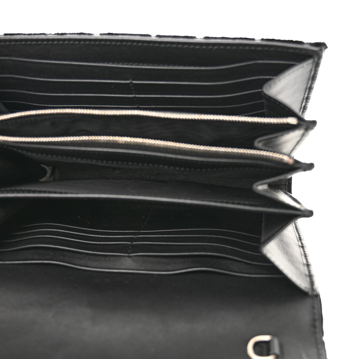 Velvet GG Monogram Mini Dionysus Chain Wallet Black
