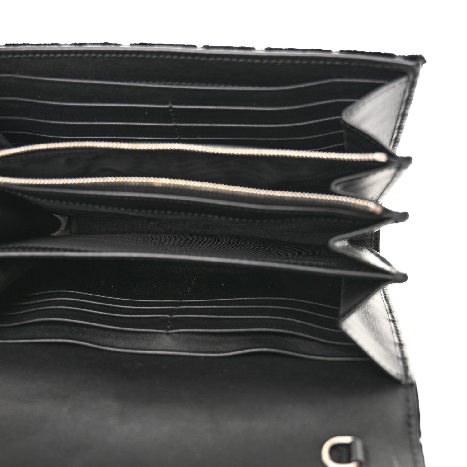 Gucci Velvet GG Monogram Mini Dionysus Chain Wallet Black 5 of 12