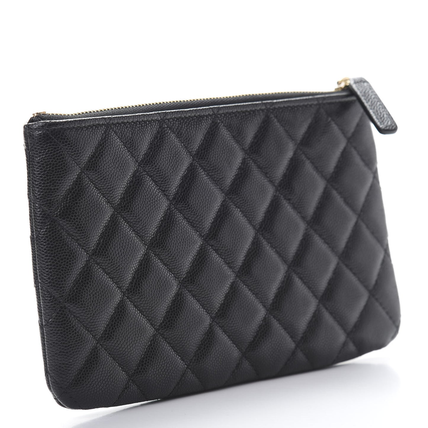 Caviar Quilted Small French New Wave CC Pouch Black