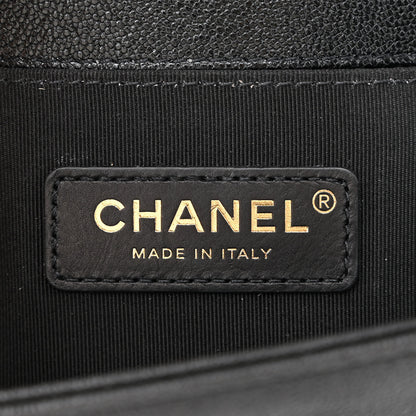 Chanel Caviar Chevron Quilted Small Boy Flap Black 6 of 10