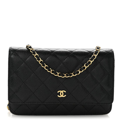 Chanel Caviar Quilted Wallet On Chain WOC Black 1 of 12