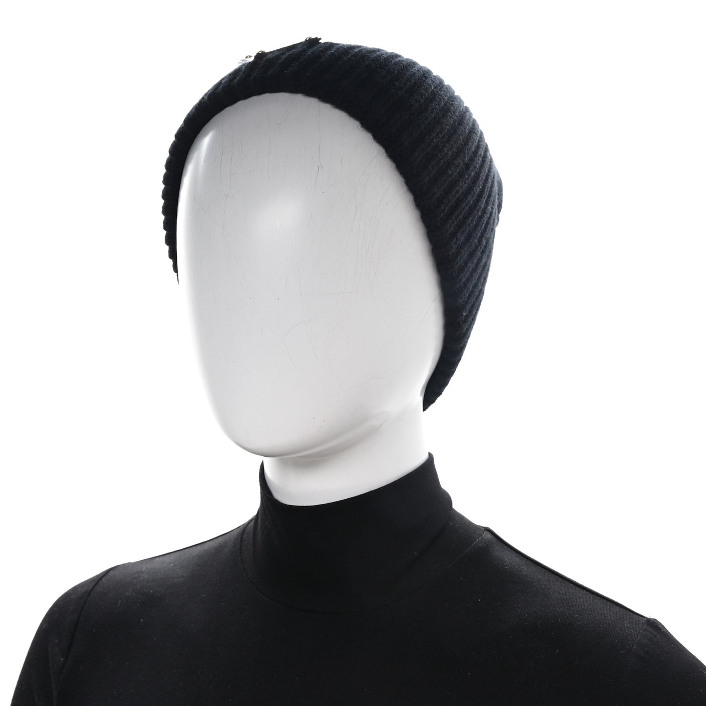 Wool LV initials Monogram Beanie Hat Black