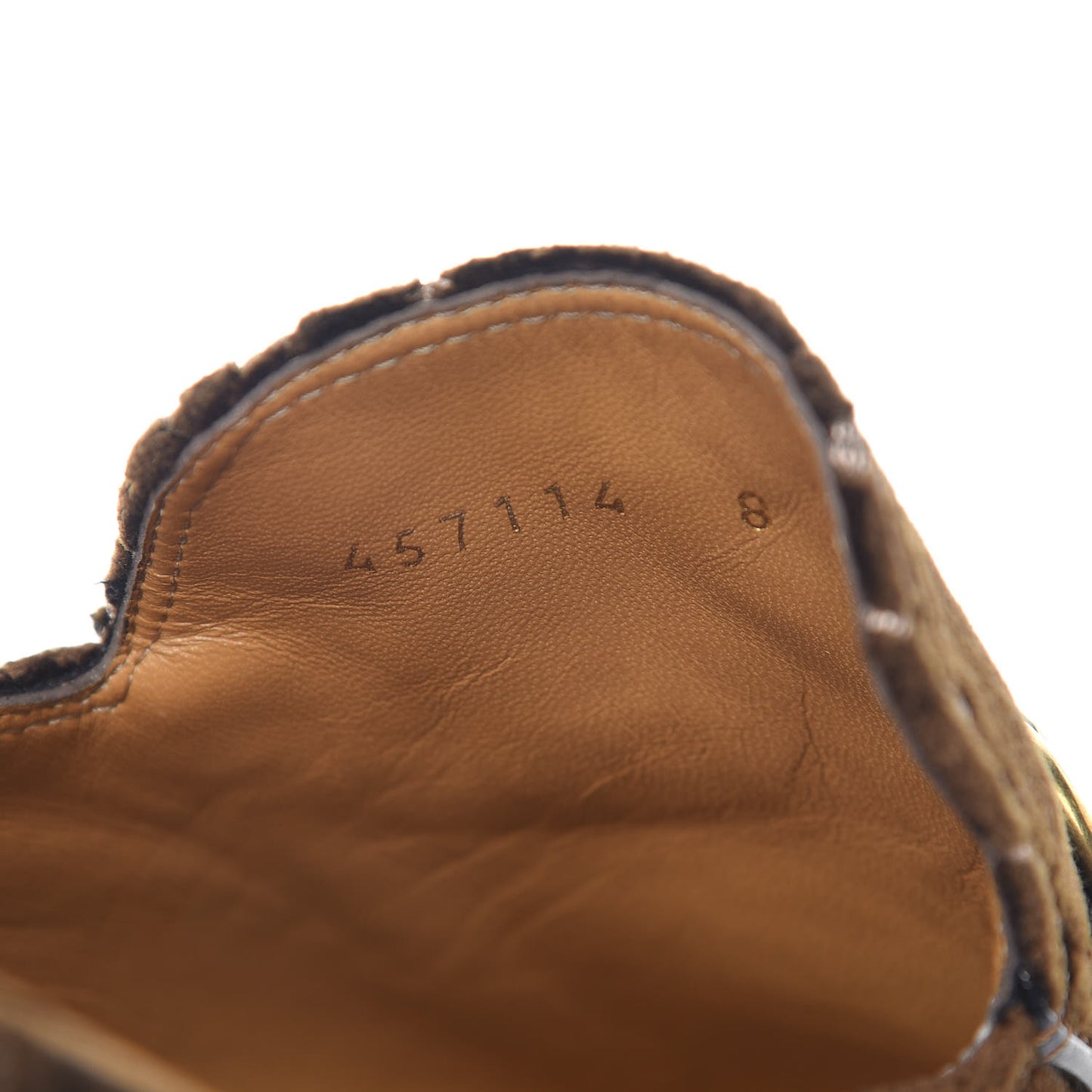 Velvet GG Monogram Mens Princetown Slippers 8 Brown